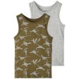 Name it Olive Night Dino 2-Pak Tank Top Noos For Discount