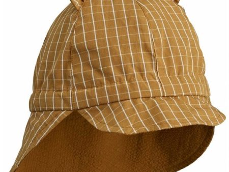 Liewood Gorm Reversible Seersucker Solhat Golden Caramel White Online Sale