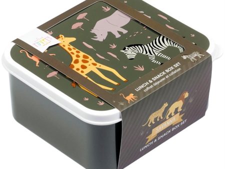 A Little Lovely Company Madkasse og Snackbox Savanna on Sale