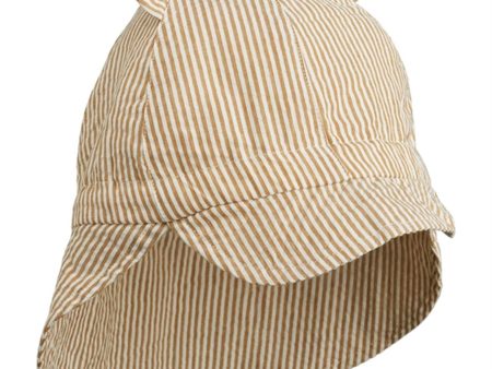 Liewood Gorm Solhat Stripe Golden Caramel Creme de la Creme Hot on Sale