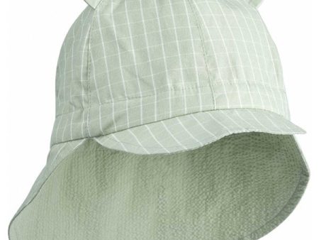 Liewood Gorm Reversible Seersucker Solhat Dusty Mint Creme De La Creme Sale