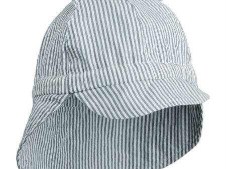 Liewood Gorm Solhat Stripe Blue Wave Creme de la Creme Fashion