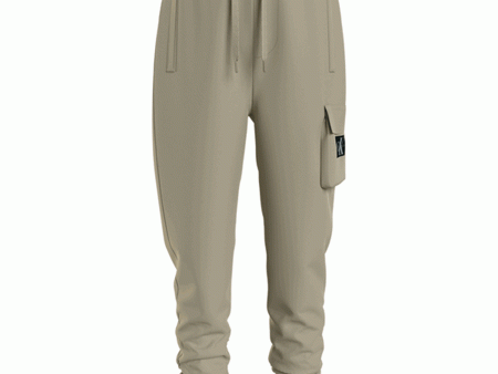 Calvin Klein Badge Cargo Sweatpants Wheat Fields For Discount